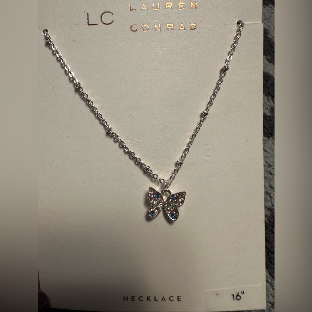 Lauren Conrad butterfly 16 inch necklace